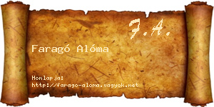 Faragó Alóma névjegykártya